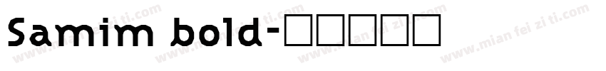Samim bold字体转换